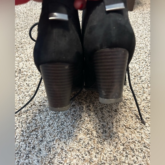Black wedge suede booties - Picture 5 of 7